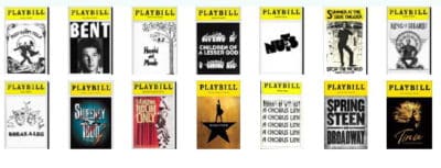 Broadway Moments: A collection of Playbills of shows Mark Winkler has seen 3