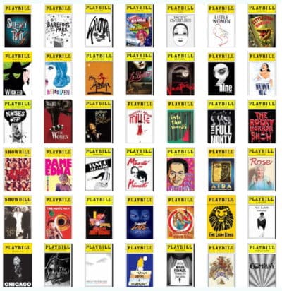 Broadway Moments: A collection of Playbills of shows Mark Winkler has seen 2