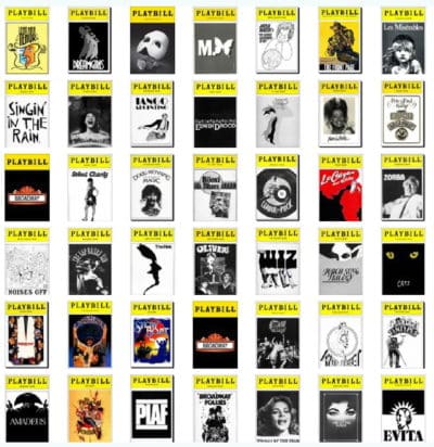 Broadway Moments: A collection of Playbills of shows Mark Winkler has seen