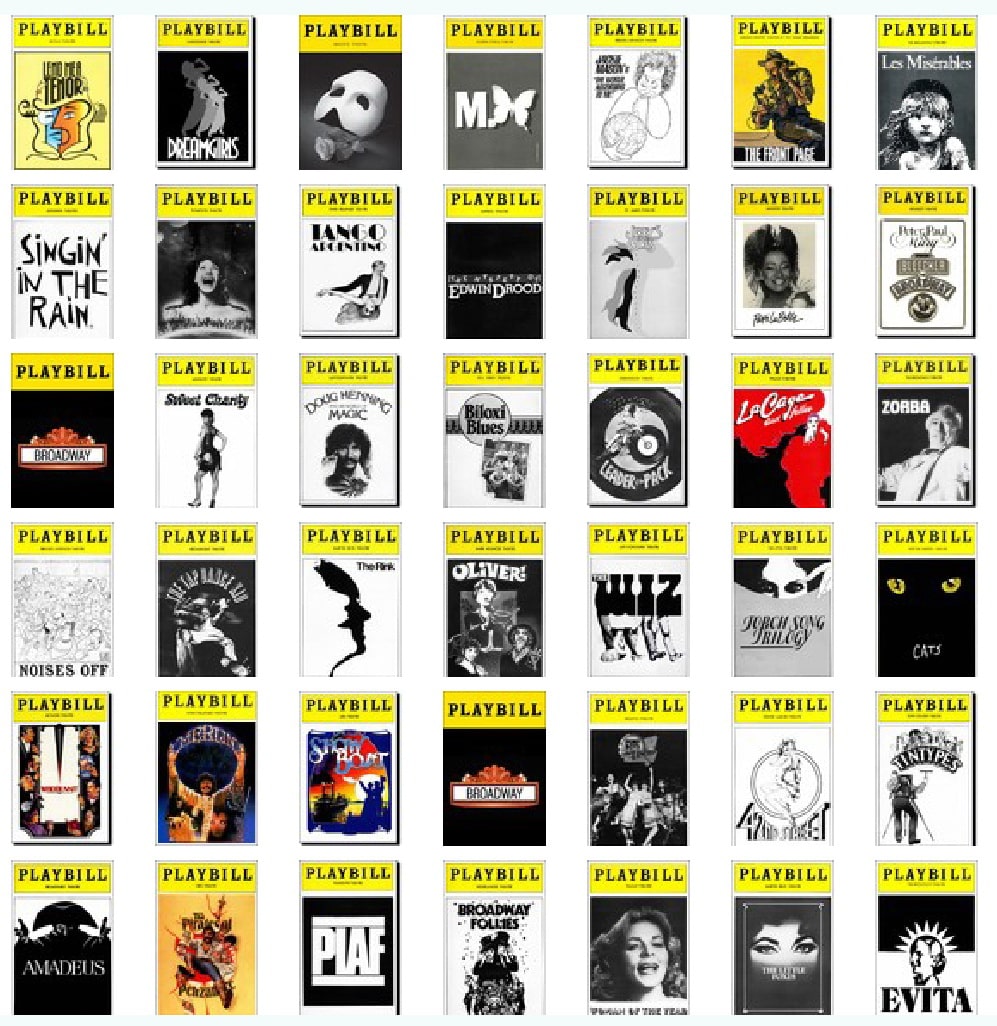 A collection of Playbills of shows Mark Winkler has seen