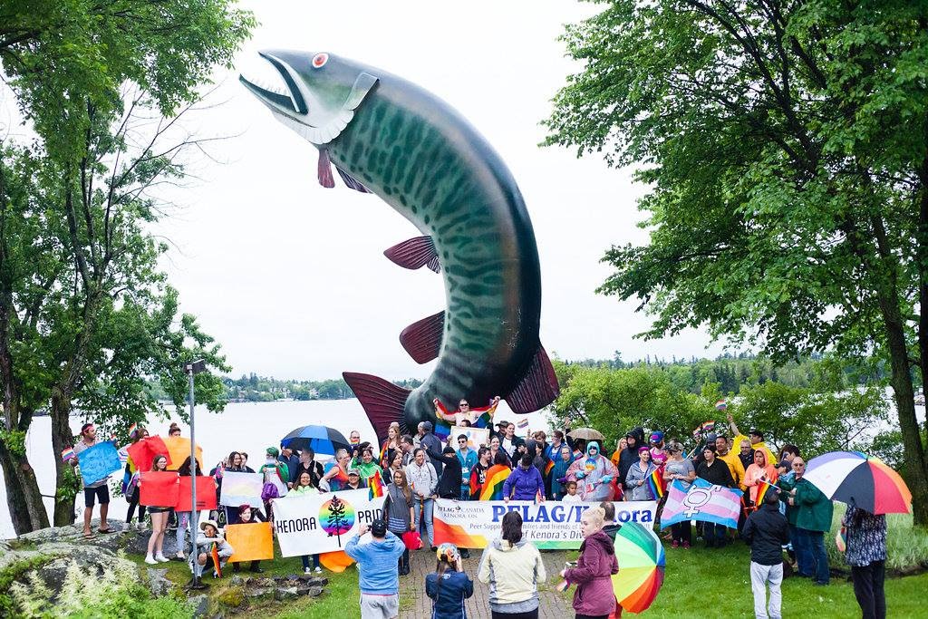 Mark Winkler at Kenora Park during Pride Parade