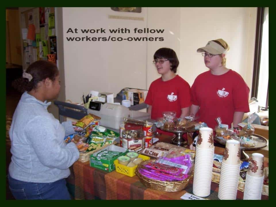 Mark Winkler's niece Rita at work with fellow workers/co-owners