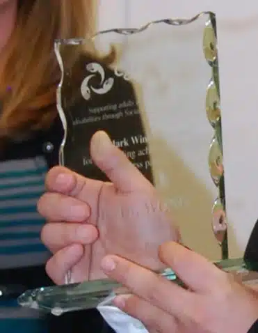 Mark Winkler’s annual award trophy Mark Winkler’s annual award trophy